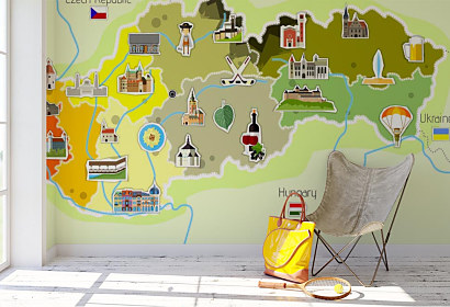 Fototapeta Mapa Slovenska 1456
